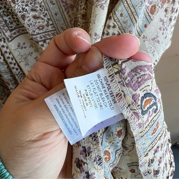 Boho Mixed Printed Kimono - Size M  Lightweight Summer Vacation Resortwear - Picture 5 of 6